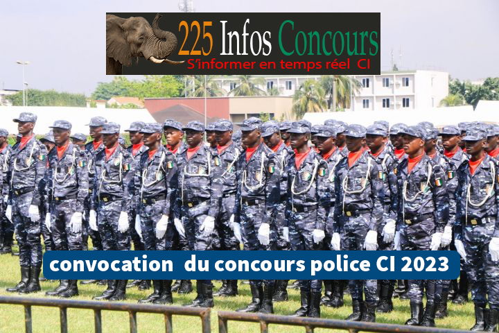 convocation du concours police CI 2023