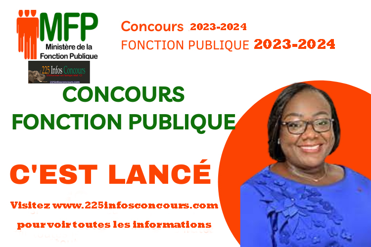 Concours fonction publique Côte d'Ivoire 2023-2024, inscriptions en ligne, paiement et dépôt des dossiers