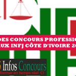 Liste des concours professionnels spéciaux INFJ Côte d'Ivoire 2024
