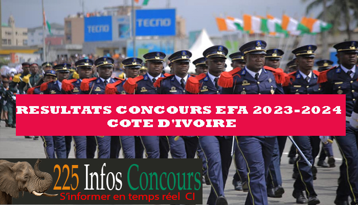 Resultats Concours EFA 2023-2024 Cote d'ivoire