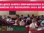 Quelques Dates importantes des Examens et Resultats 2024 au Mali